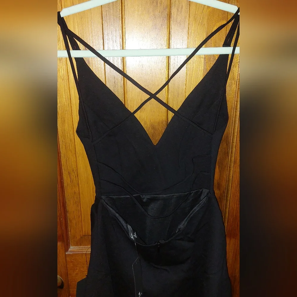 Lulu’s Believe in Love Black Backless Skater Dress in Black - Picture 7 of 10